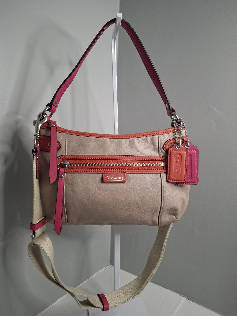Coach Daisy Spectator F23951 Colorblock Leather Crossbody Shoulder Bag EUC